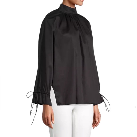 Harshman New NWT Black 100% Cotton Bianca Blouse Plus 3X - Picture 2 of 8